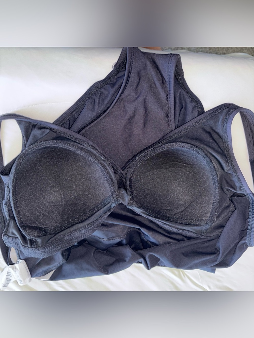 Miradonna Miraclesuit Black Ruched One-Piece Swimsuit, size 14,NWOT - Picture 6 of 10